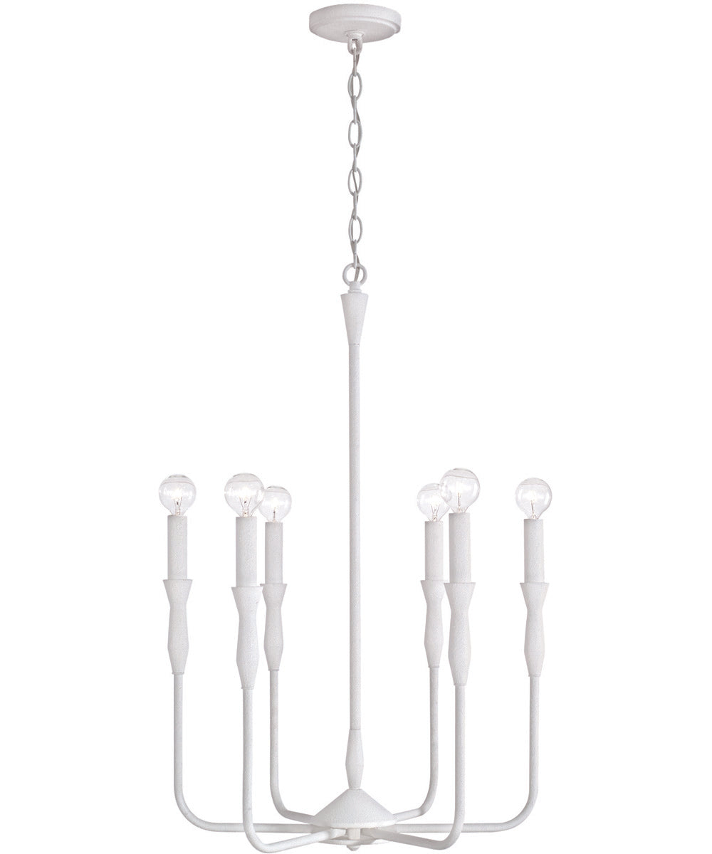 Paloma 6-Light Chandelier Textured White