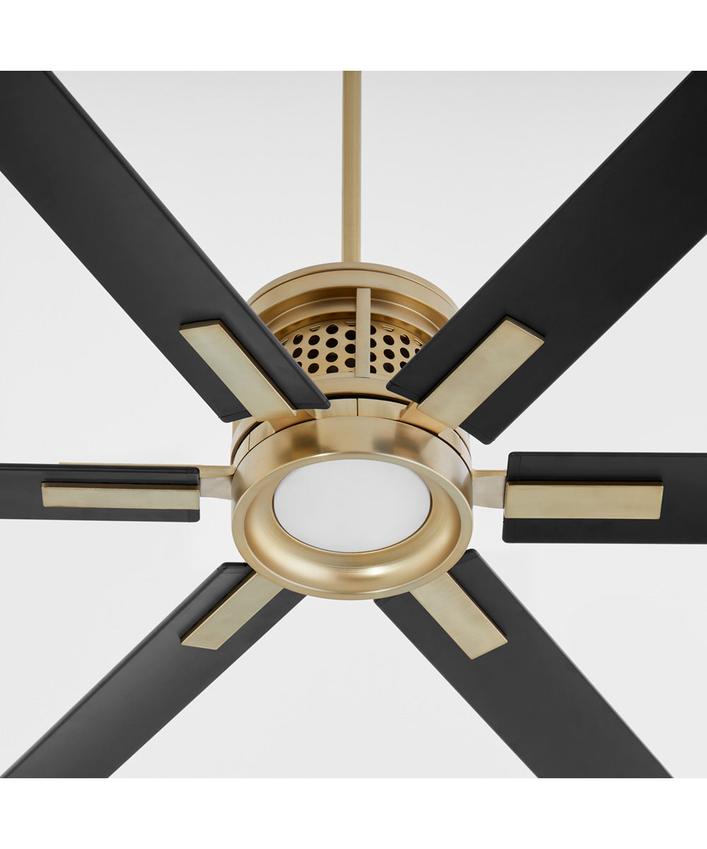 80" Zeus Patio Ceiling Fan Aged Brass