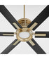 80" Zeus Patio Ceiling Fan Aged Brass