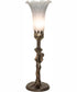 15" High Gray Nouveau Lady Accent Lamp
