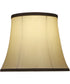 8x12x10 Eggshell with Black Trim Silksheen Bell Softback Lampshade
