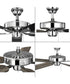 AirPro 52 in. 5-Blade Transitional Ceiling Fan Polished Chrome