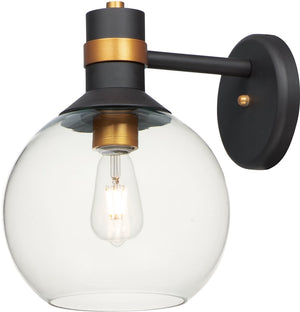 13"H Cabin LED 1-Light Outdoor Wall Sconce Bronze / Gold