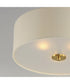 Bongo 3-Light Pendant / Semi-Flush Mount Natural Aged Brass
