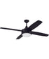 52" Phaze II 2-Light Ceiling Fan (Blades Included) Flat Black