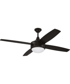 52" Phaze II 2-Light Ceiling Fan (Blades Included) Flat Black