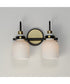 Milk 2-Light Bath Vanity Satin Brass