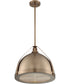 18"W Barbett 1-Light Pendant Burnished Brass