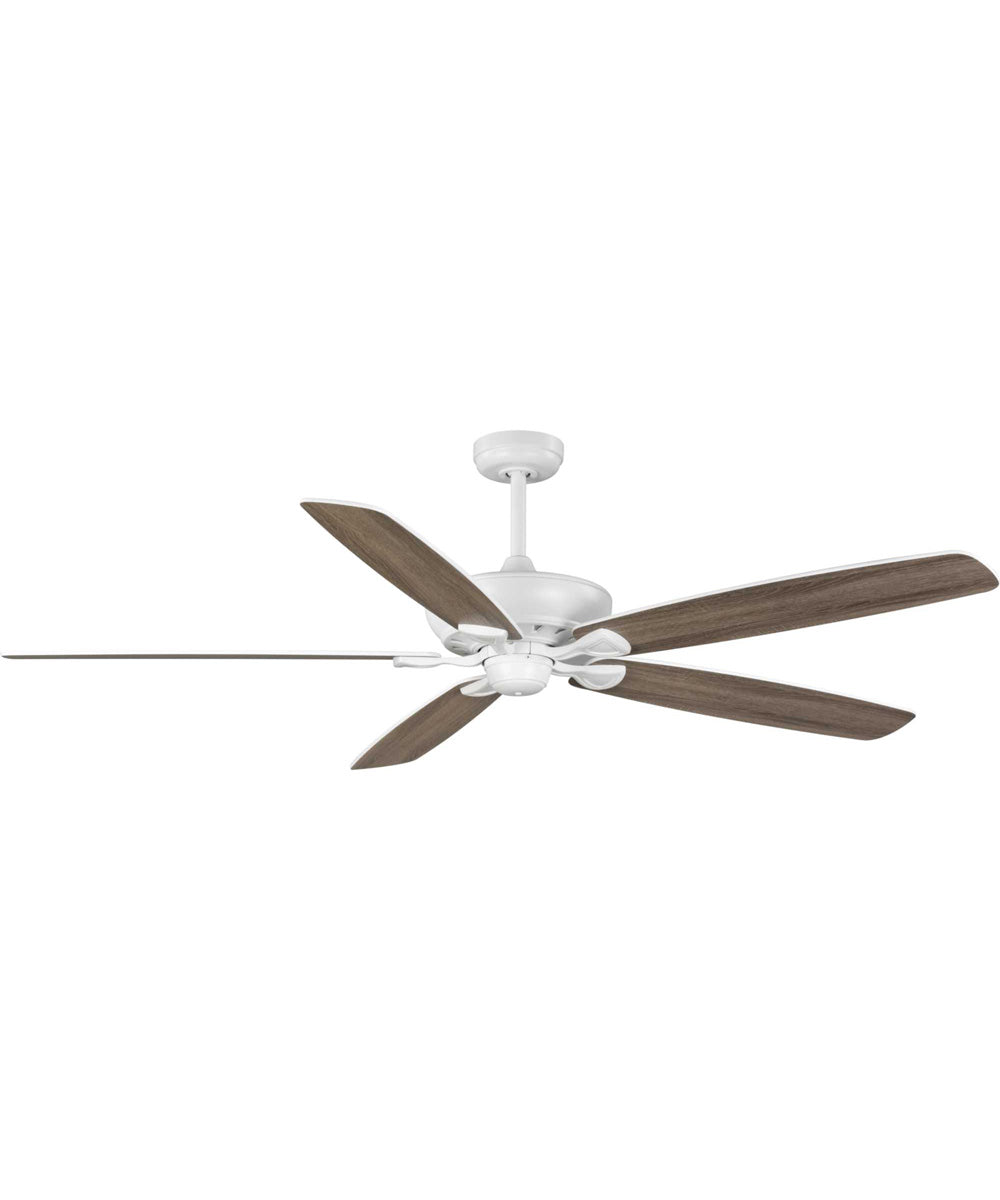 Kennedale 72-Inch 5-Blade DC Motor Transitional Ceiling Fan Driftwood/Matte White Satin White
