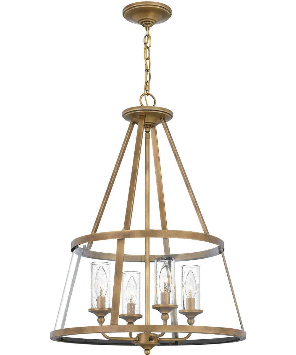 Barlow 4-light Pendant Weathered Brass