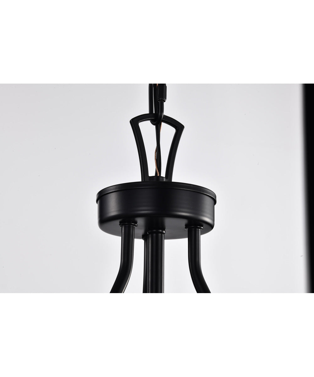 Boliver 3-Light Pendant Matte Black