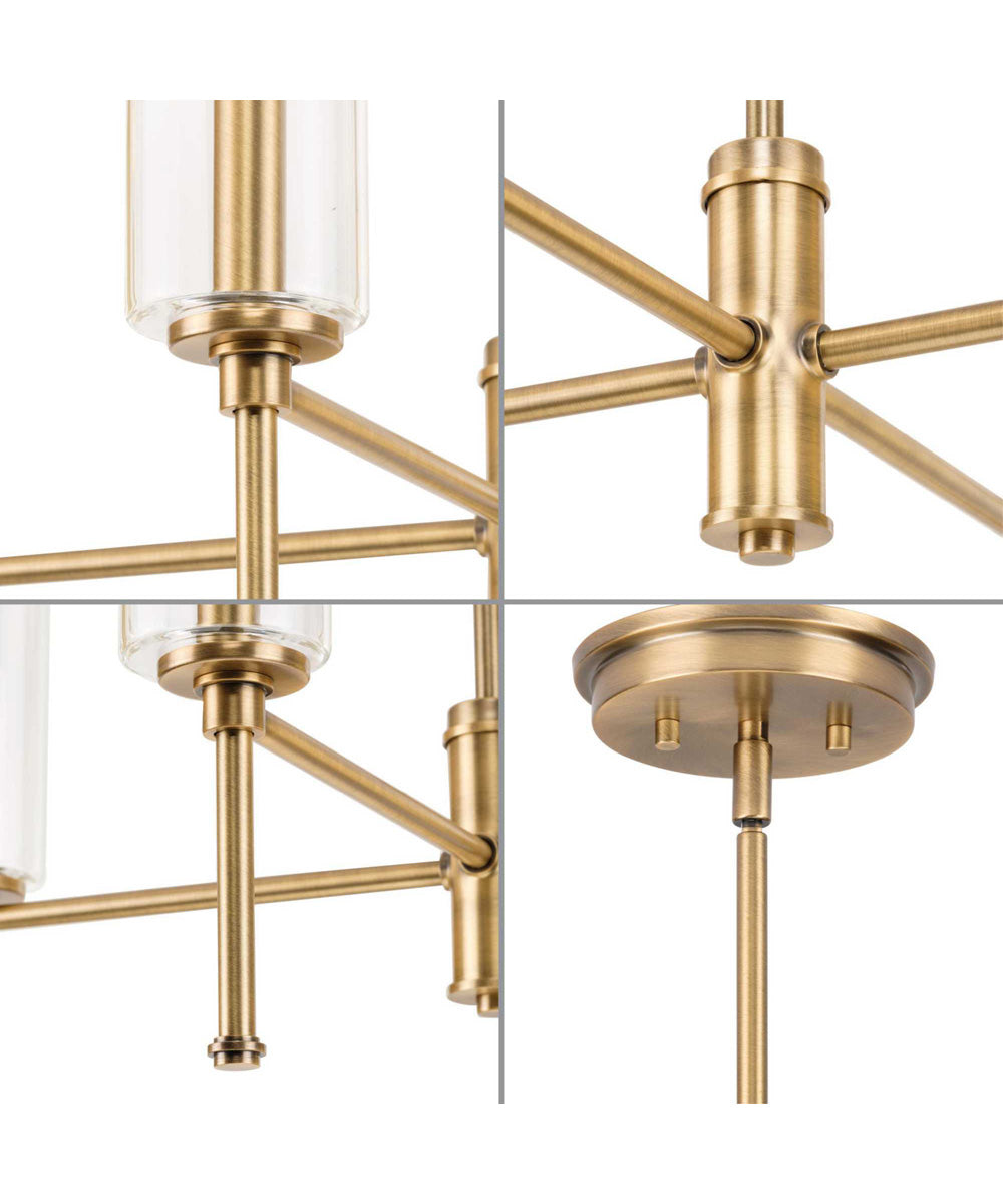 Elara 4-Light New Traditional  Chandelier Light Vintage Brass