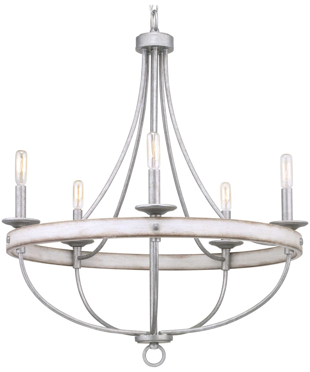 Gulliver 5-Light Coastal Chandelier Light Galvanized Finish