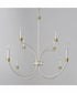 Charlton 8-Light Chandelier Weathered White/Gold Leaf