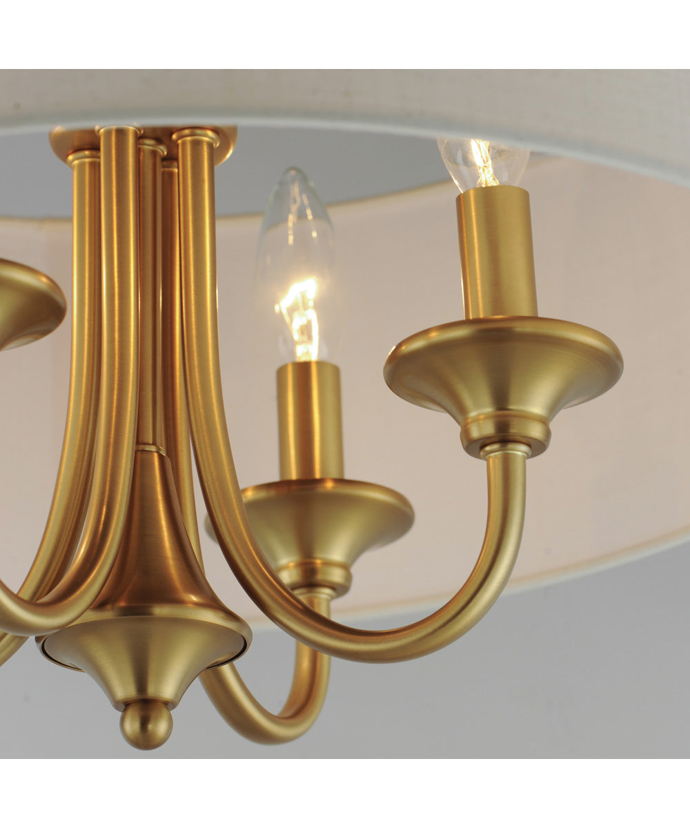 Bongo 4-Light Pendant / Semi-Flush Mount Natural Aged Brass