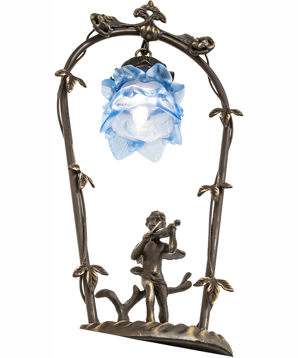 19" High Blue Cherub With Violin Mini Lamp