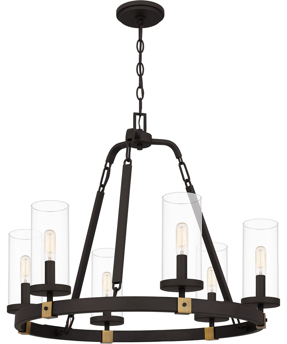 Lisbon 6-light Chandelier Old Bronze