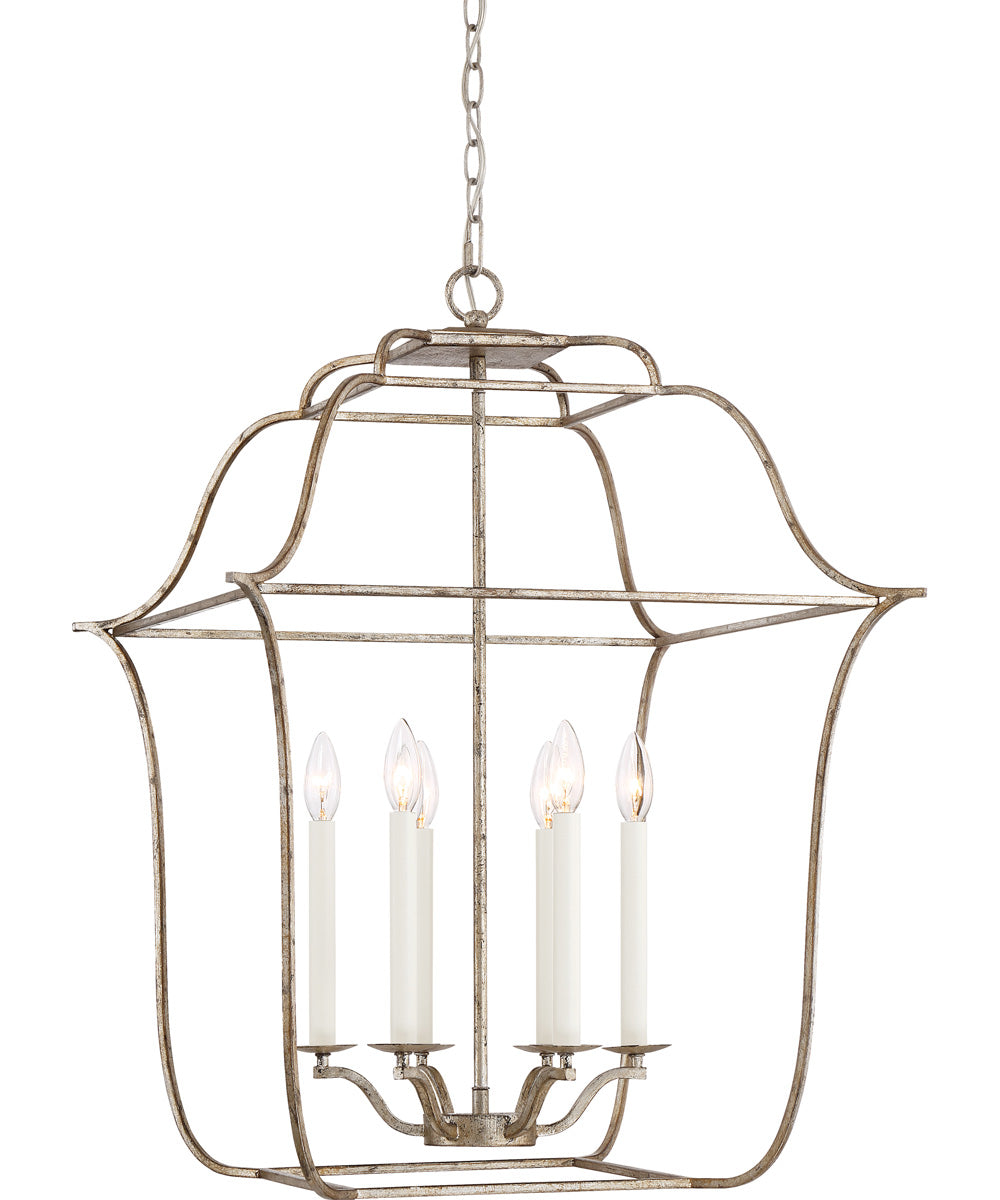Gallery 6-light Pendant Century Silver Leaf