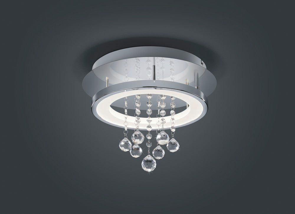 14"W Dorian LED Ceiling Light Chrome