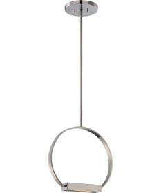 14"W Cirque 1-Light Pendant Polished Nickel
