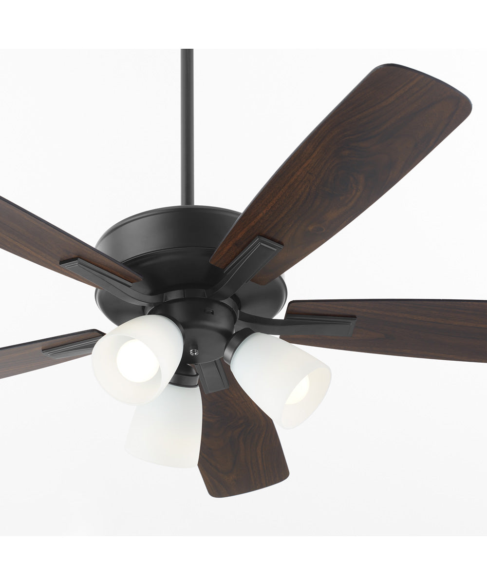 52" Ovation 3-light LED Ceiling Fan Matte Black