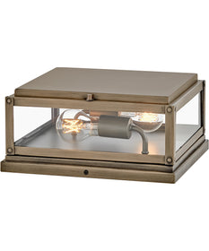 Max 2-Light Small Pier Mount Lantern in Burnished Bronze