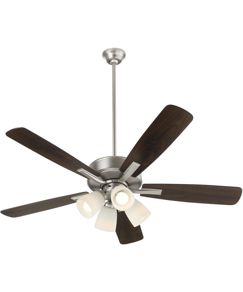 52" Ovation 4-light LED Ceiling Fan Satin Nickel