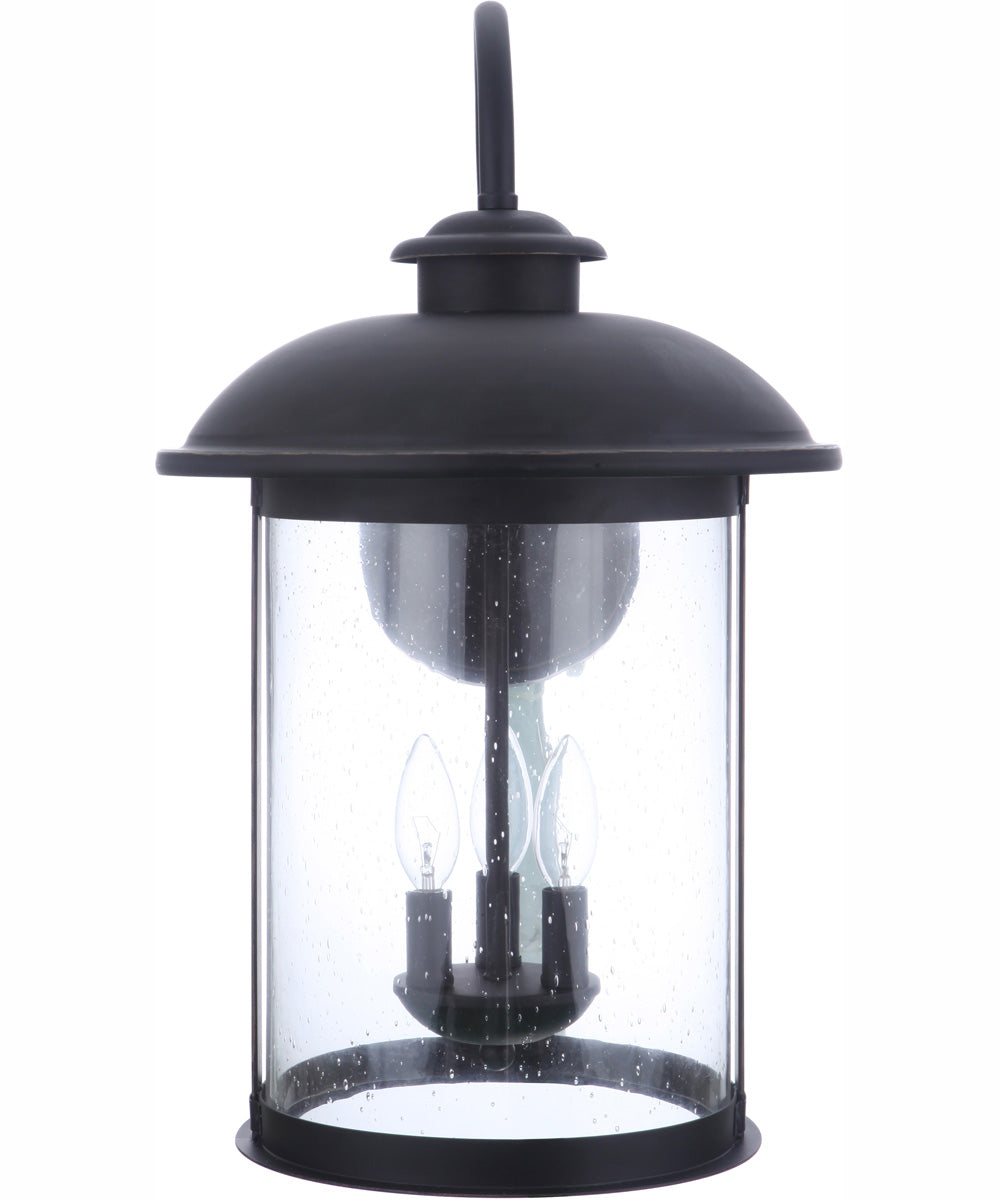 O'Fallon 3-Light Outdoor Wall Lantern Dark Bronze Gilded