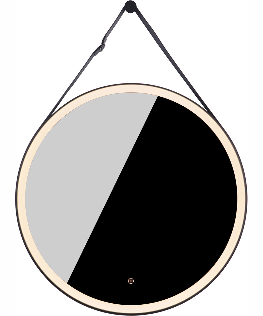 LED Lighted Mirror 1-Light Mirror Flat Black