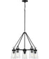 Stockbrace 5-Light Clear Glass Farmhouse Style Chandelier Light Matte Black