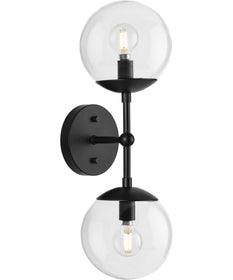 Atwell 2-Light Mid-Century Modern Wall Sconce Matte Black