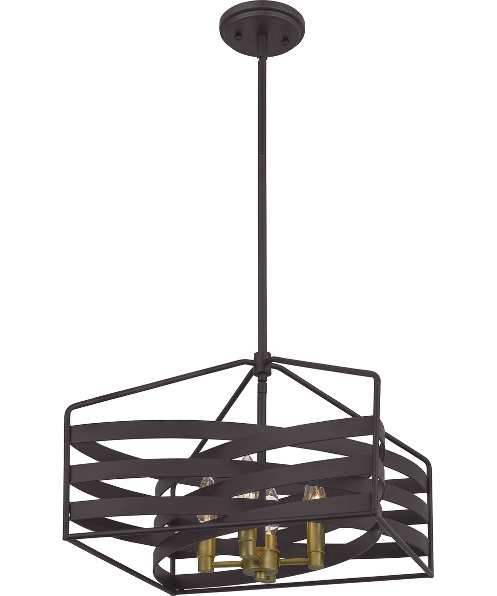 Escher 4-light Pendant Old Bronze