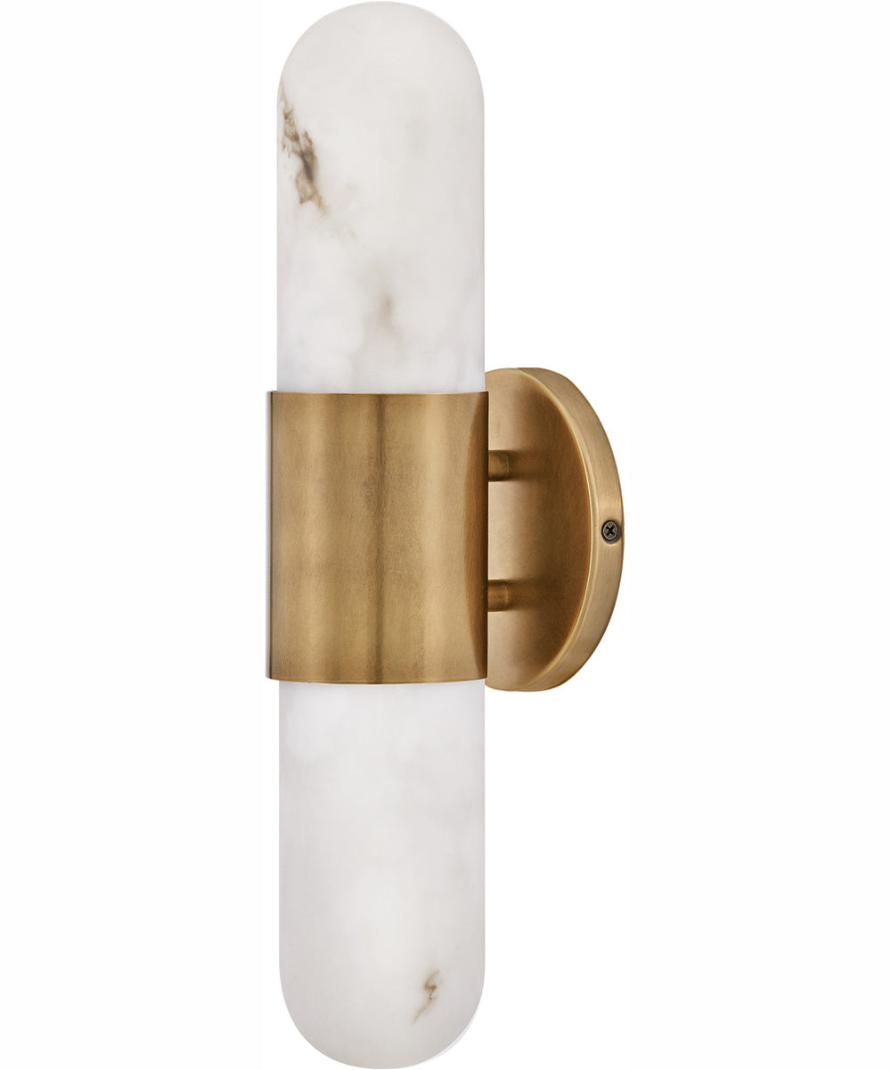 Ibiza LED-Light Small LED Vanity in Heritage Brass