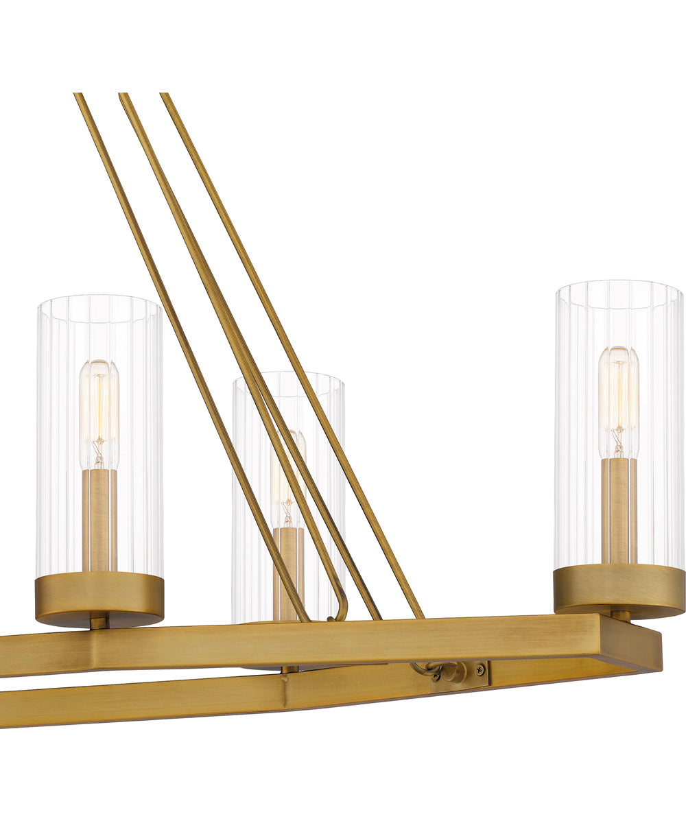 Valens 6-light Island Light Aged Brass