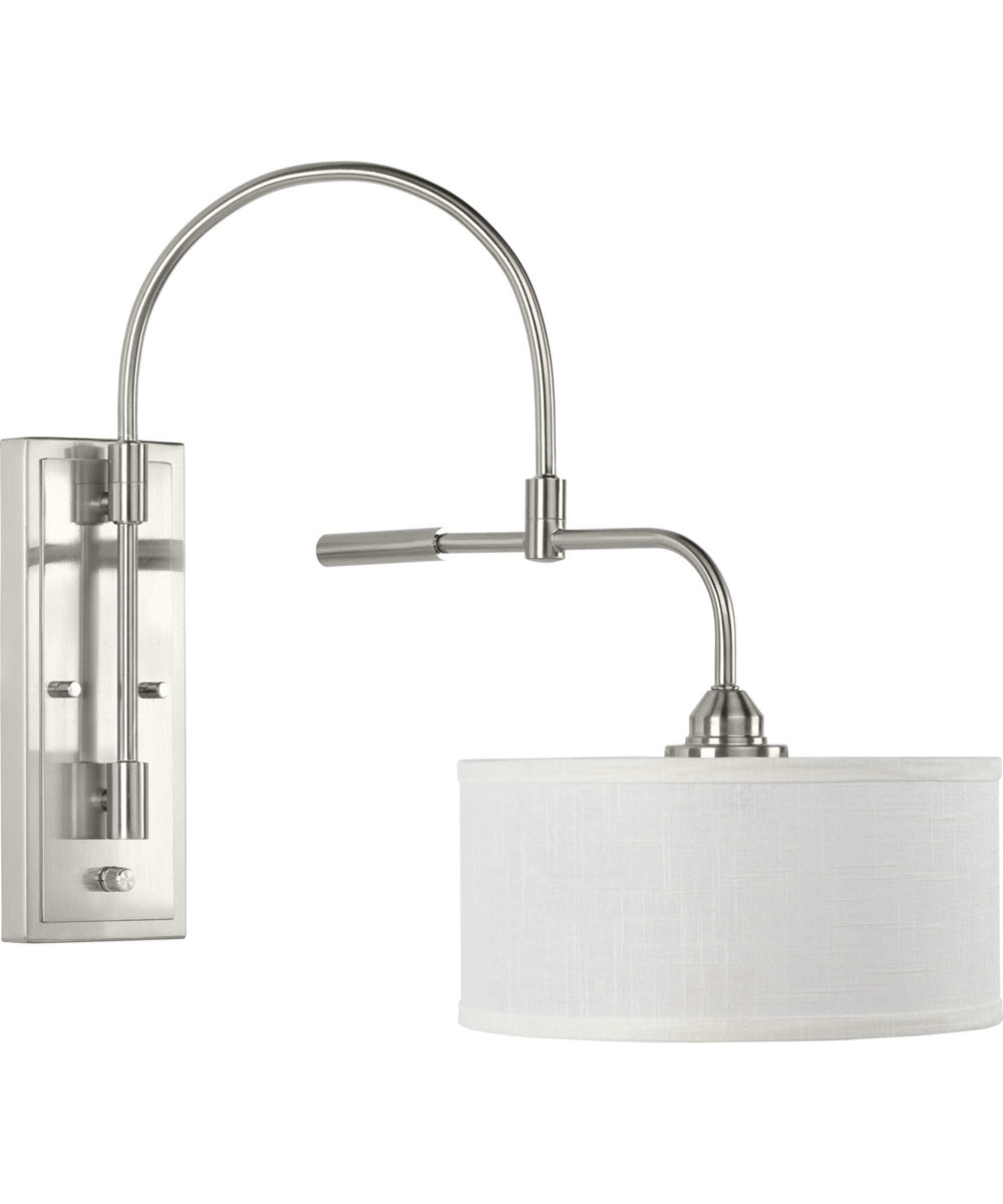 Kempsey 1-Light Swing Arm Wall Bracket Brushed Nickel