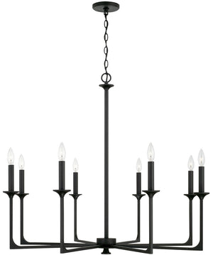Clint 8-Light Chandelier Black Iron