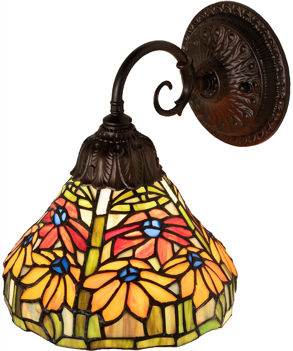 8" Wide Tiffany Poinsettia Wall Sconce