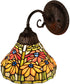 8" Wide Tiffany Poinsettia Wall Sconce