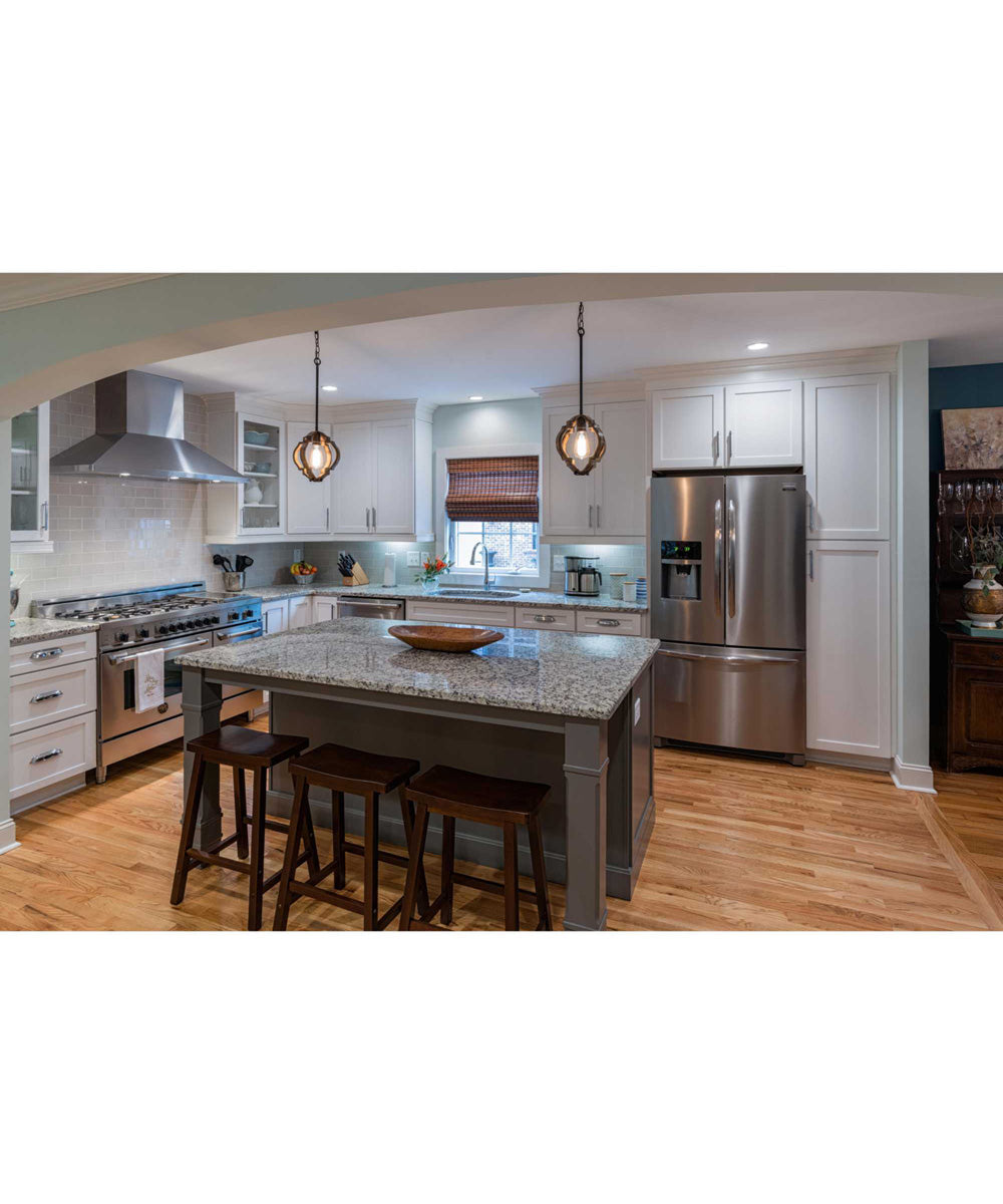 Spicewood 1-Light Farmhouse Mini-Pendant Light Gilded Iron