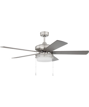 52" Stonegate 2-Light LED Ceiling Fan (Blades Included) Brushed Polished Nickel