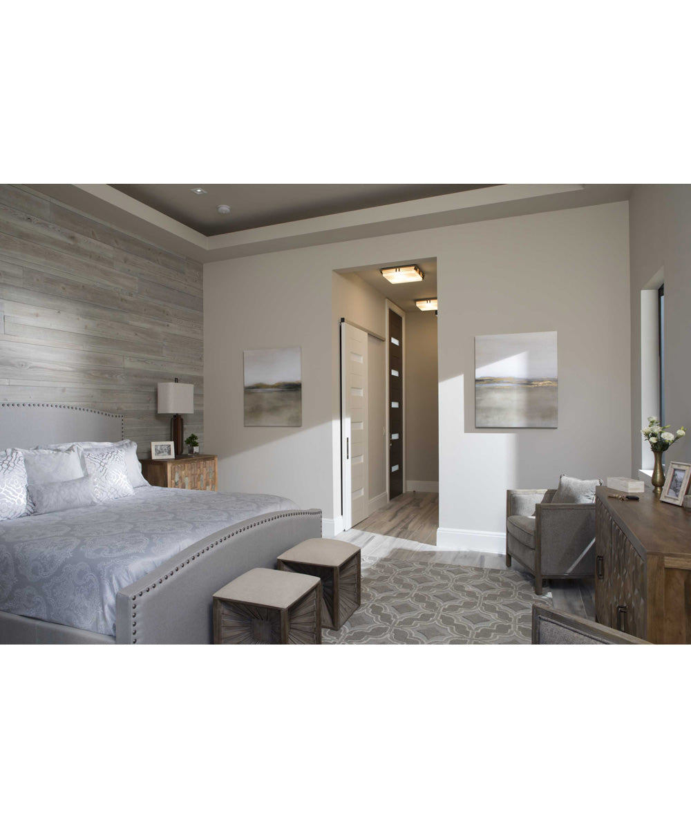 Helm 2-Light 14" LED Flush Mount Antique Bronze