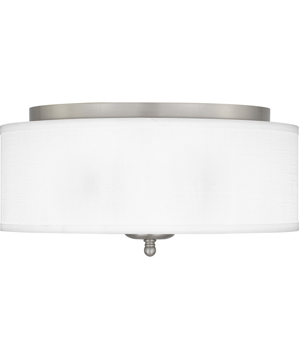 Blanche Medium 3-light Flush Mount Brushed Nickel