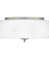Blanche Medium 3-light Flush Mount Brushed Nickel