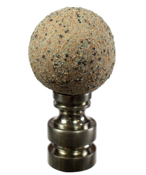 Ceramic Sand Ball Lamp Finial Antique Base 2.2"h (35mm ball)