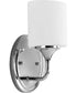 Lynzie 1-Light Etched Opal Glass Modern Bath Vanity Light Polished Chrome