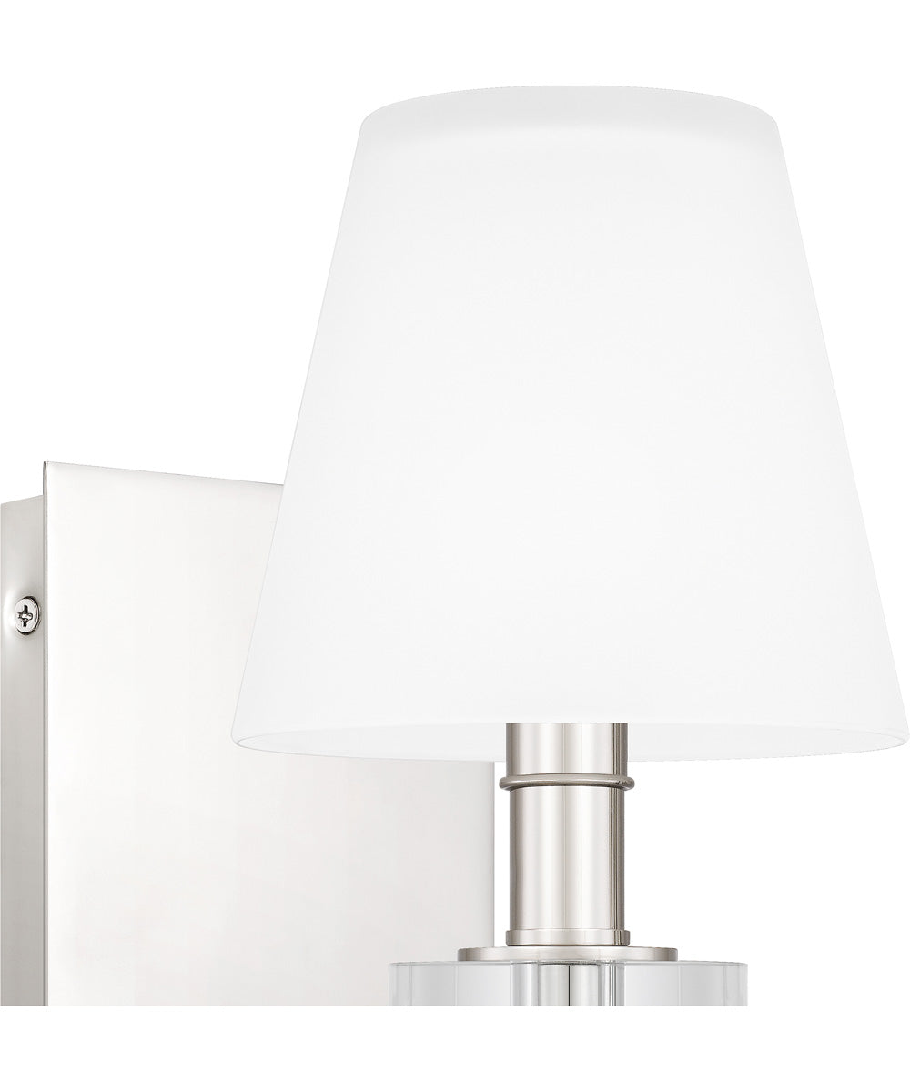 Kelsey Glen Small 1-light Wall Sconce Polished Nickel