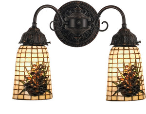 15"W Pine Barons 2 Light Wall Sconce