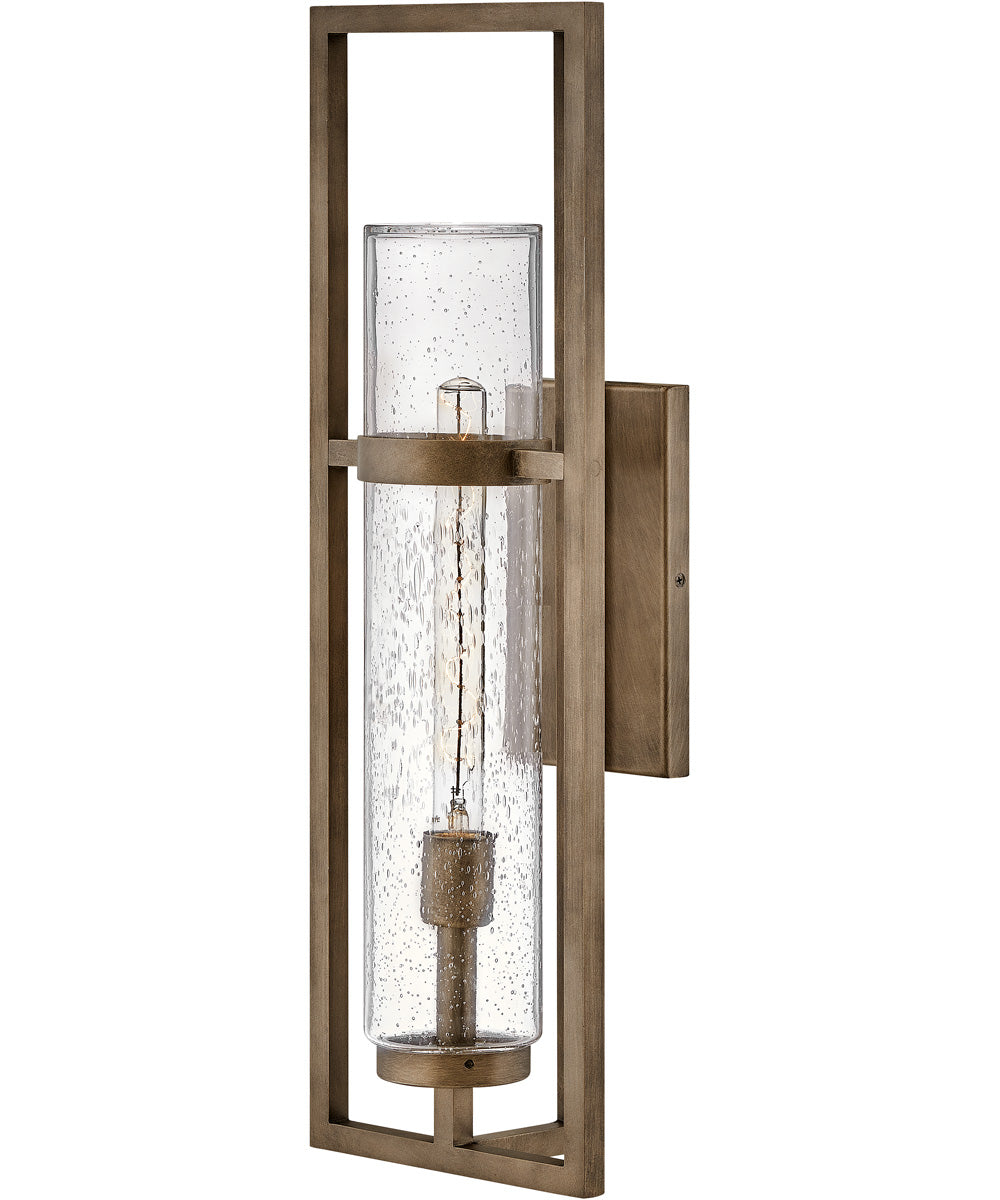 Cordillera 1-Light Large Outdoor Wall Mount Lantern in Burnished Bronze