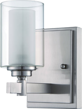 5"W Celeste 1-Light Bath Vanity Light/Wall Sconce Brushed Polished Nickel
