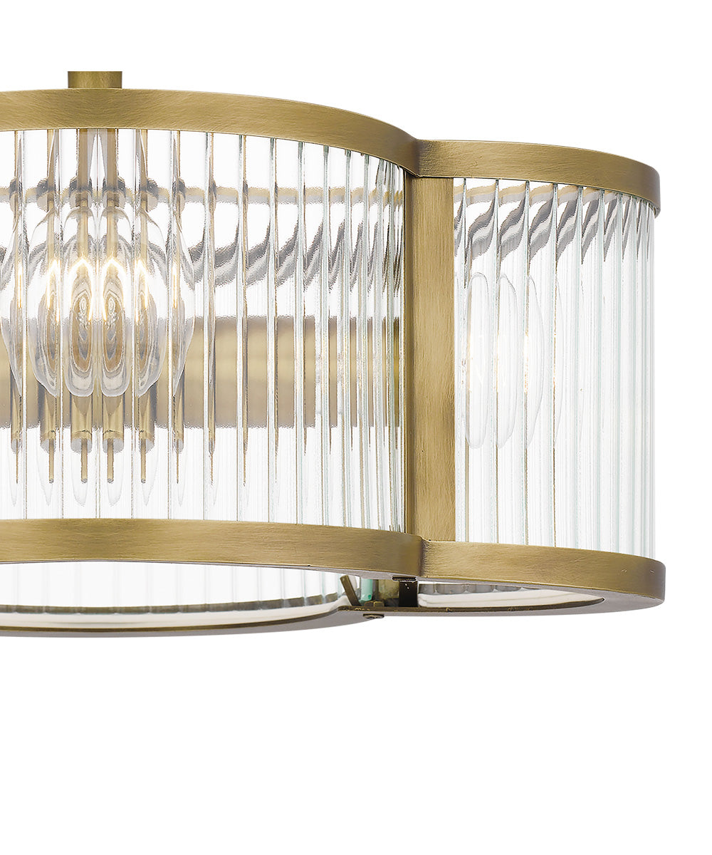 Aster 4-light Semi Flush Mount Weathered Brass